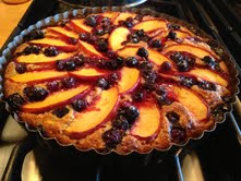 Peach-Blueberry Almond Cake